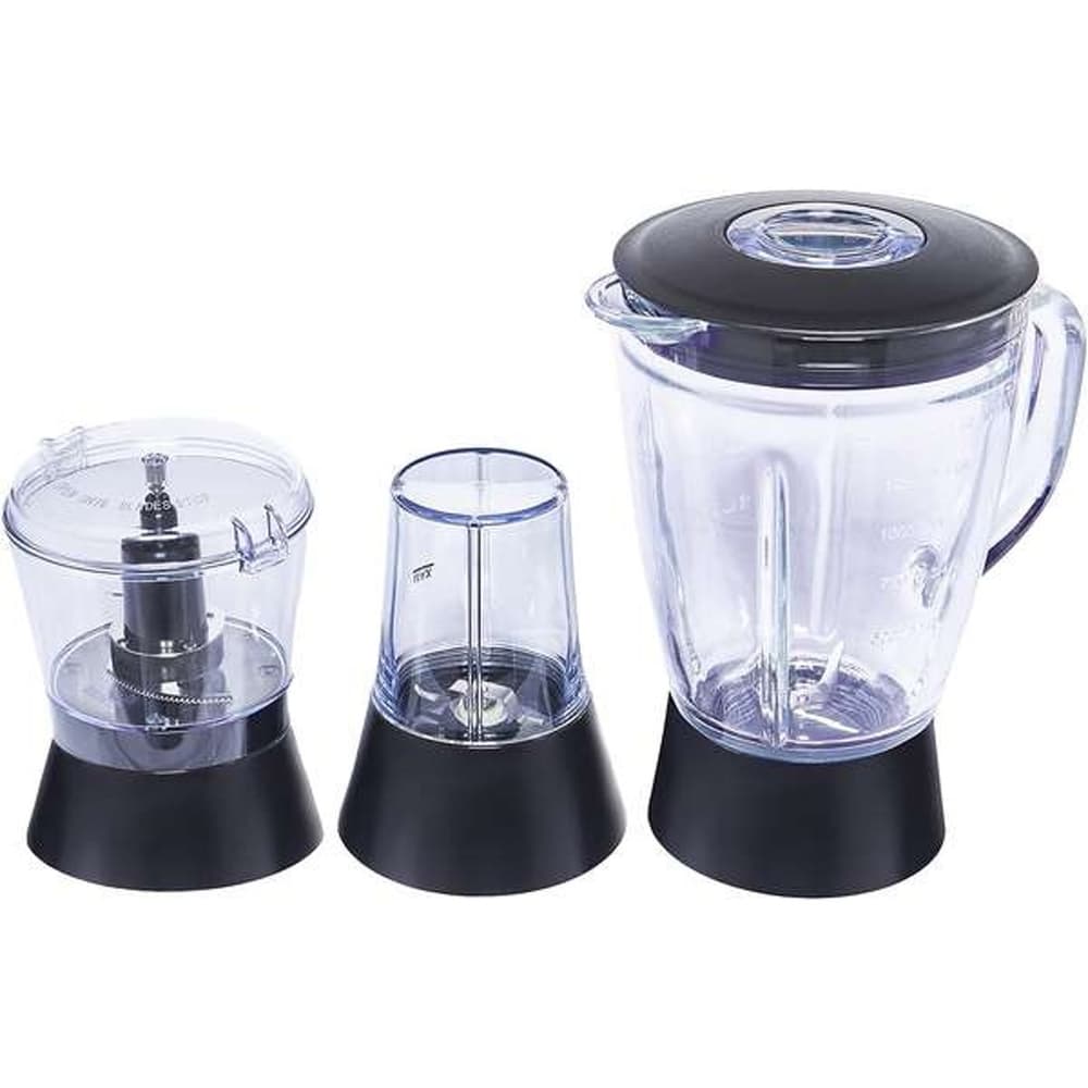 Admiral Blender 1.5L Glass Black Silver 5 Speeds  Pulse Grinder & Chopper - Modern Electronics