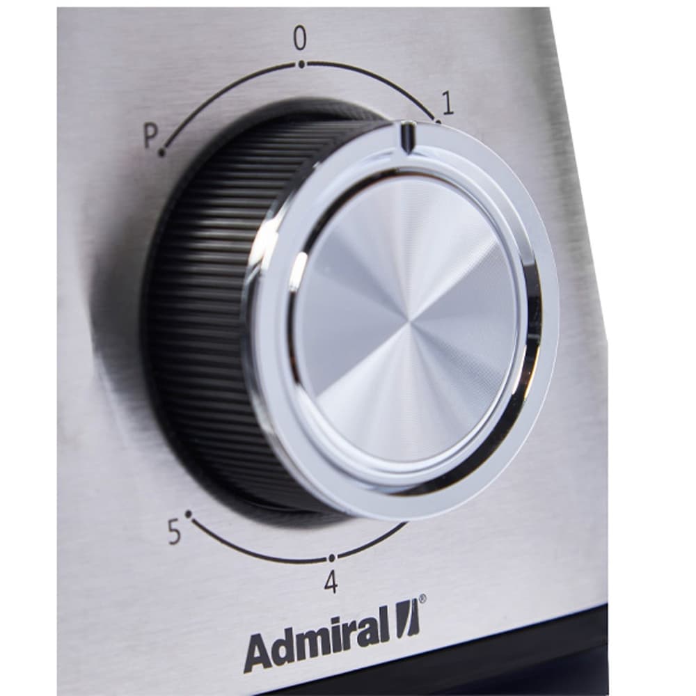 Admiral Blender 1.5L Glass Black Silver 5 Speeds  Pulse Grinder & Chopper - Modern Electronics
