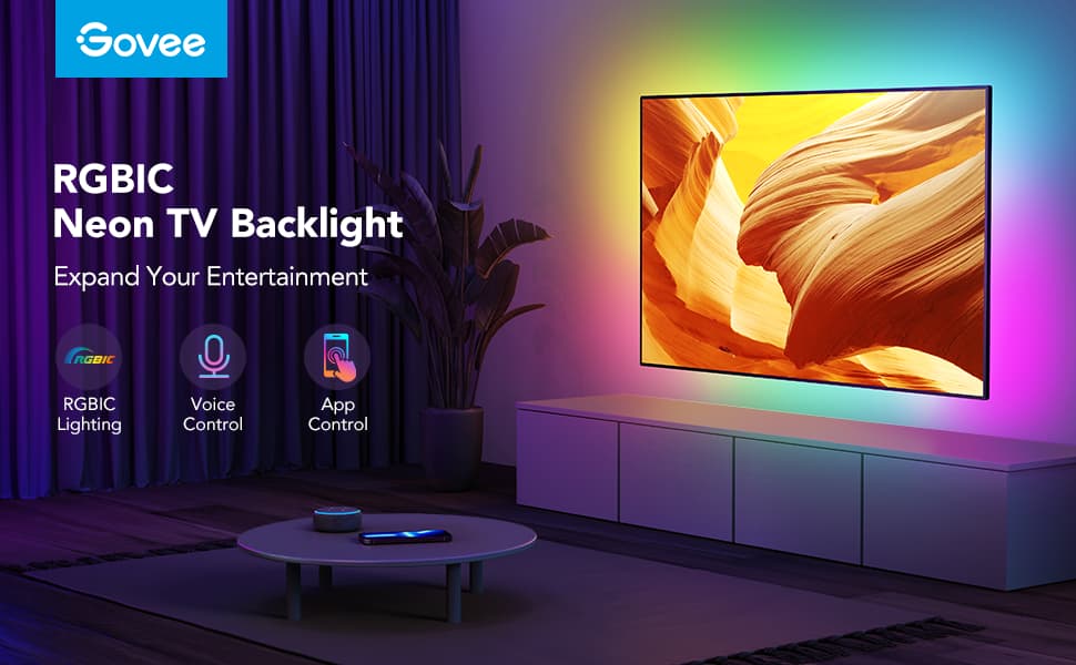 Govee RGBIC Neon TV Backlight - Modern Electronics