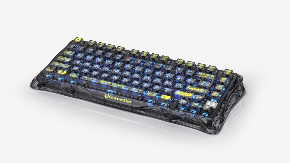 GravaStar Mercury K1 Lite Mechanical Gaming Keyboard - Transparent Black - Modern Electronics
