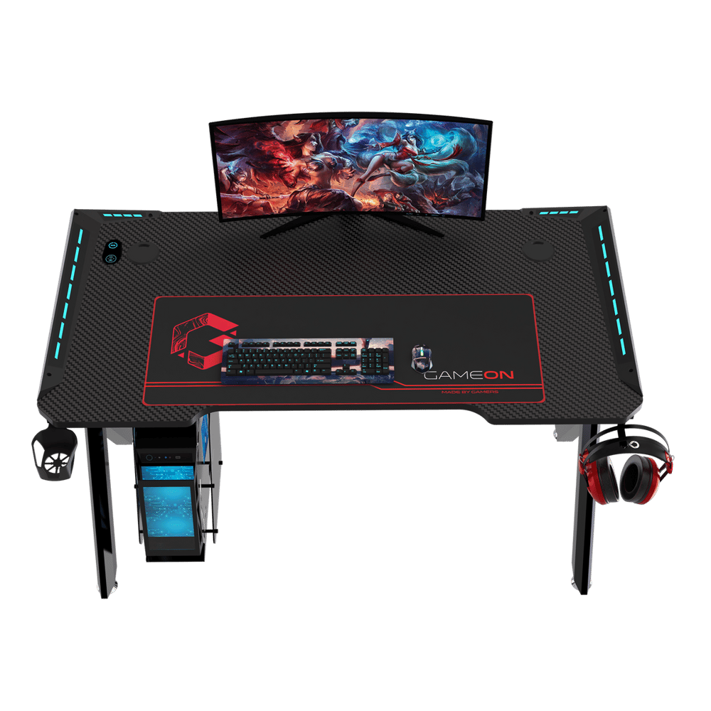 GAMEON Hawksbill Series RGB Flowing Light Gaming Desk - Modern Electronics