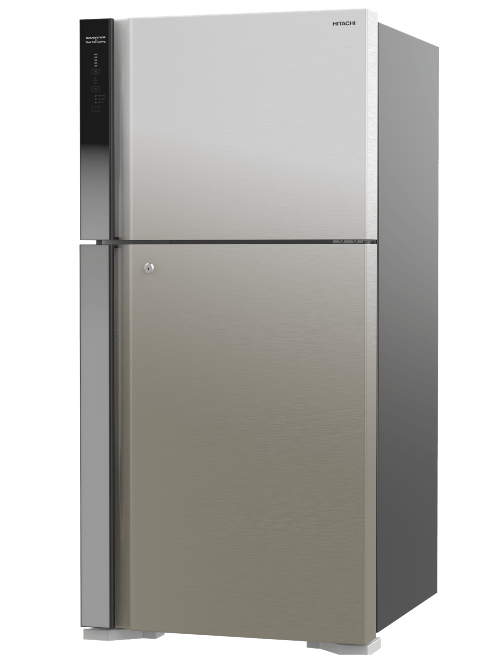 Hitachi Refrigerator HRTN8565DFPSVSA double door 18 Cu| Silver  - Modern Electronics