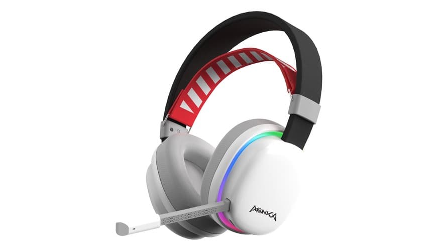 سماعة الألعاب اللاسلكية الاستريو مارفو Monka Echo HG9069W | إضاءة RGB | صوت واضح للغاية - أبيض - Modern Electronics