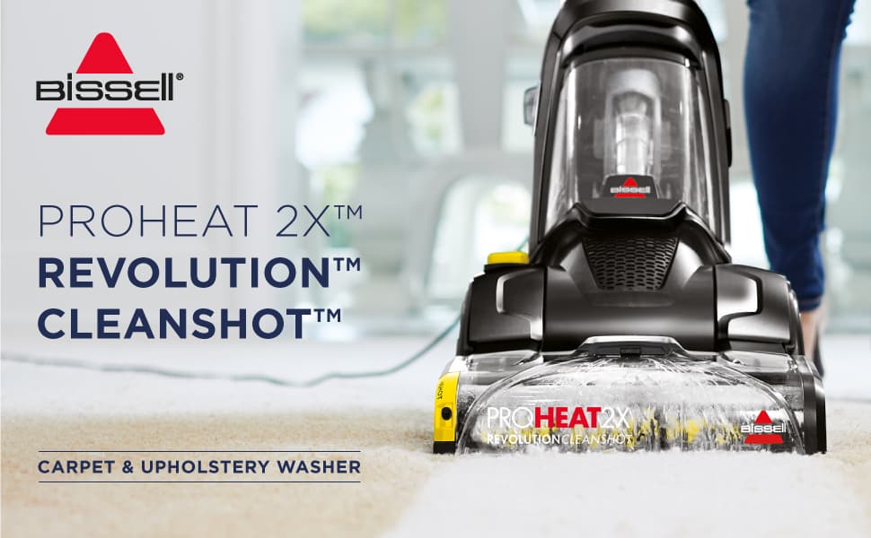 BISSELL Proheat 2X Revolution Cleanshot Upright Deep Vacuum Cleaner | 2066E | Removes tough stains with the power of Heatwave Technology - Modern Electronics