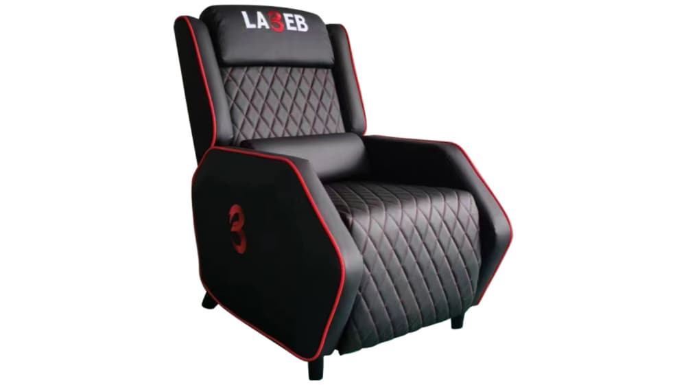 La3eb Gaming Push Back Sofa XL - Black and Red - Modern Electronics