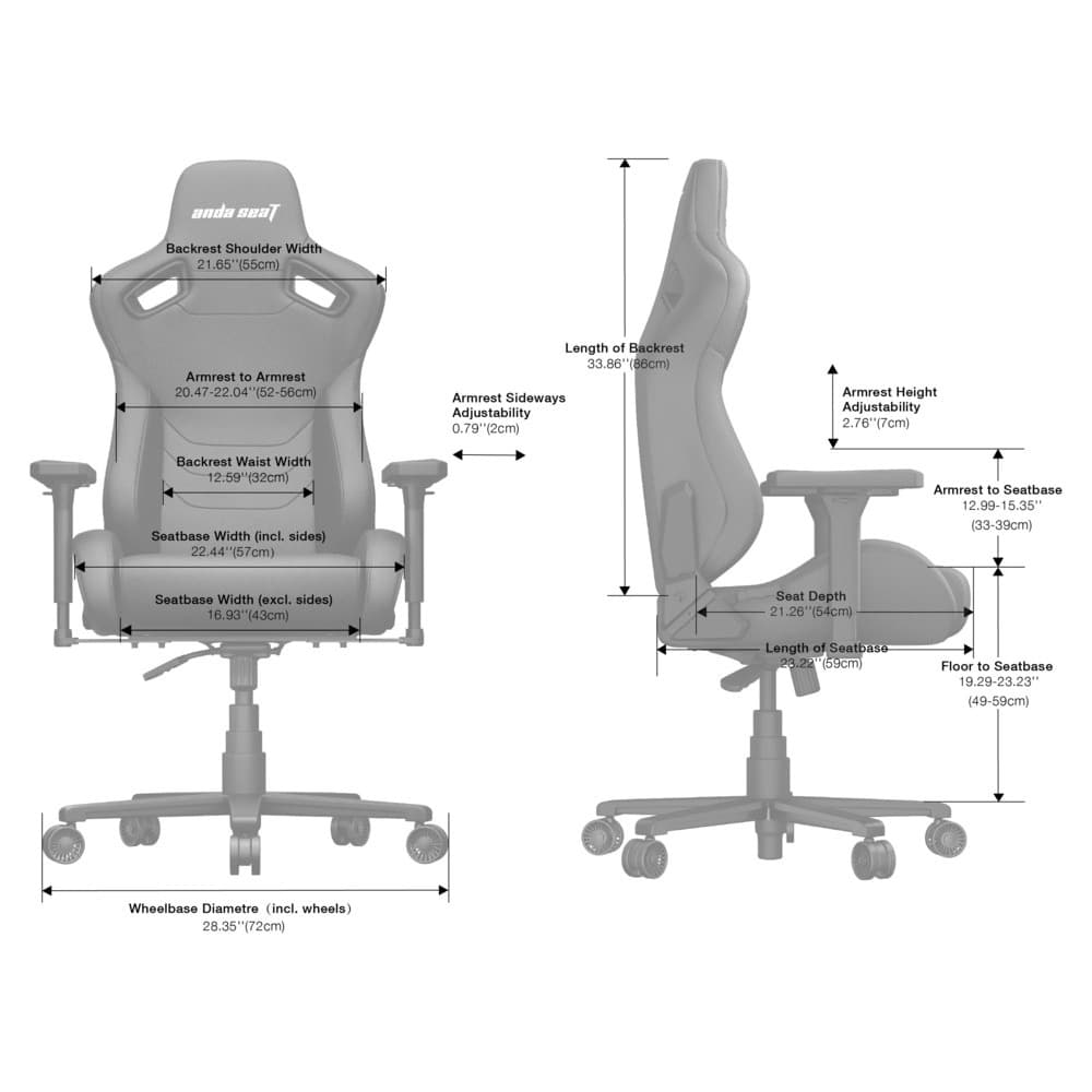 AndaSeat Kaiser Frontier Extra Large Gaming Chair|Black - Modern Electronics