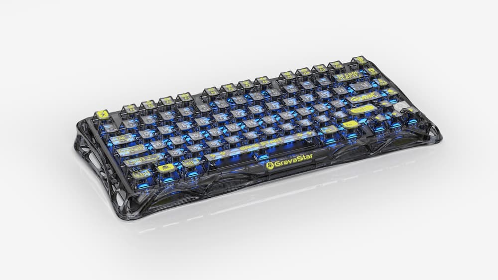GravaStar Mercury K1 Lite Mechanical Gaming Keyboard - Transparent Black - Modern Electronics