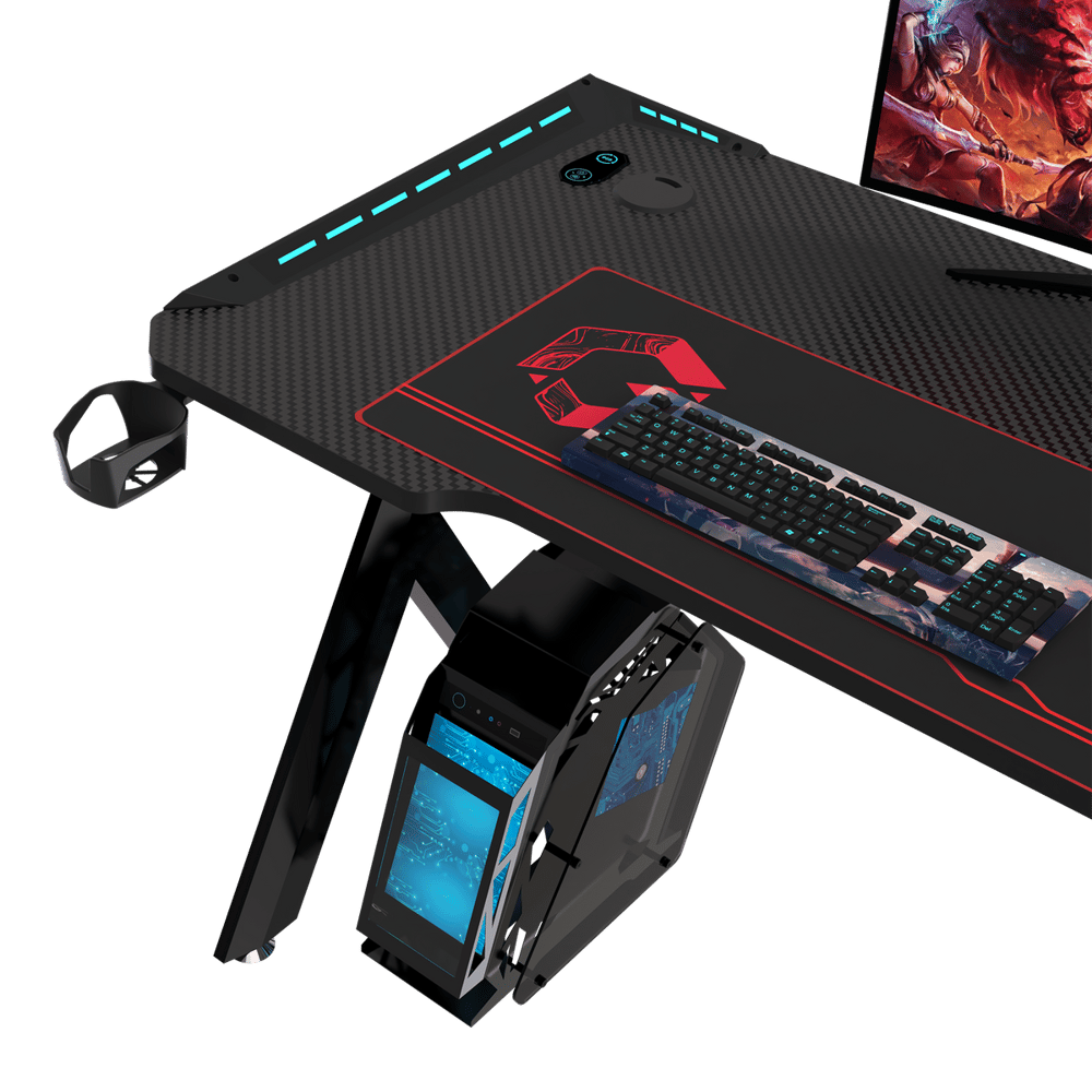 GAMEON Hawksbill Series RGB Flowing Light Gaming Desk - Modern Electronics