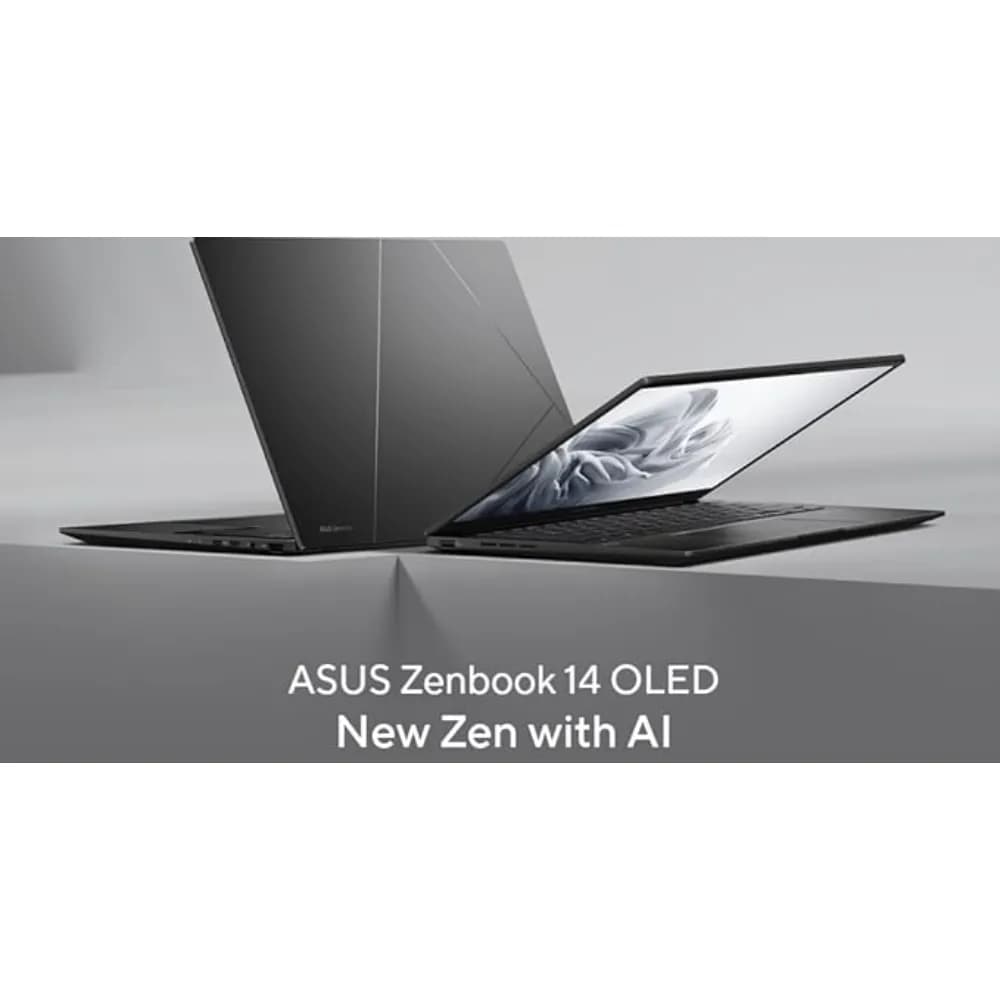 Asus ZenBook UM3406HA |14 OLED|AMD Ryzen 7 8840HS AI Ready XDNA 16TOPs|16GB RAM|1TB SSD|TypeC 65W |Black |AR-EN Backlit Keyboard|WIN 11 - Modern Electronics