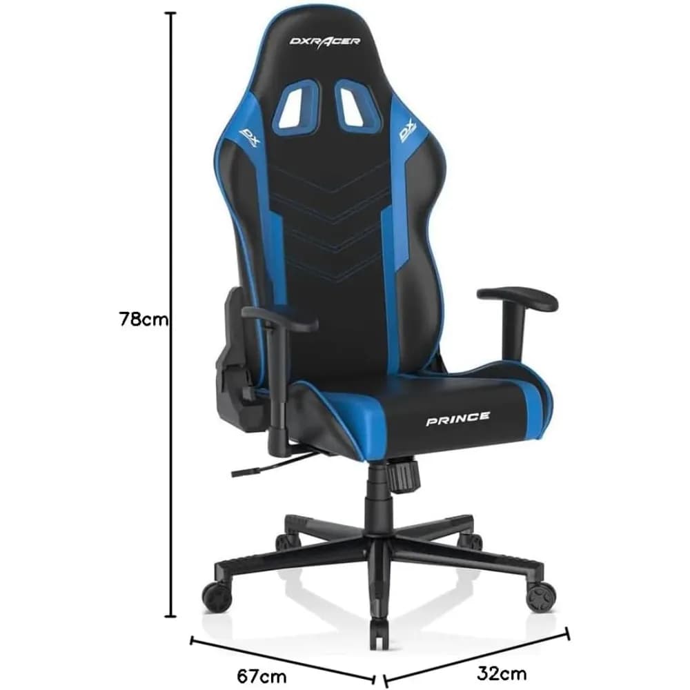 DXRacer P132 Prince Series Gaming Chair - Black Blue - Modern Electronics