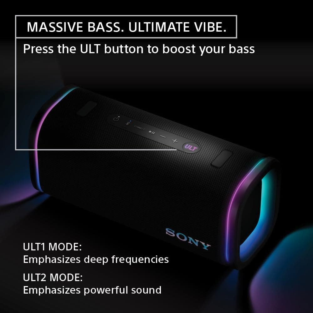 Sony ULT FIELD 5 Wireless Bluetooth Portable Speaker Massive Bass 360 Party Light 25hrs Playtime IP67 - White - Modern Electronics