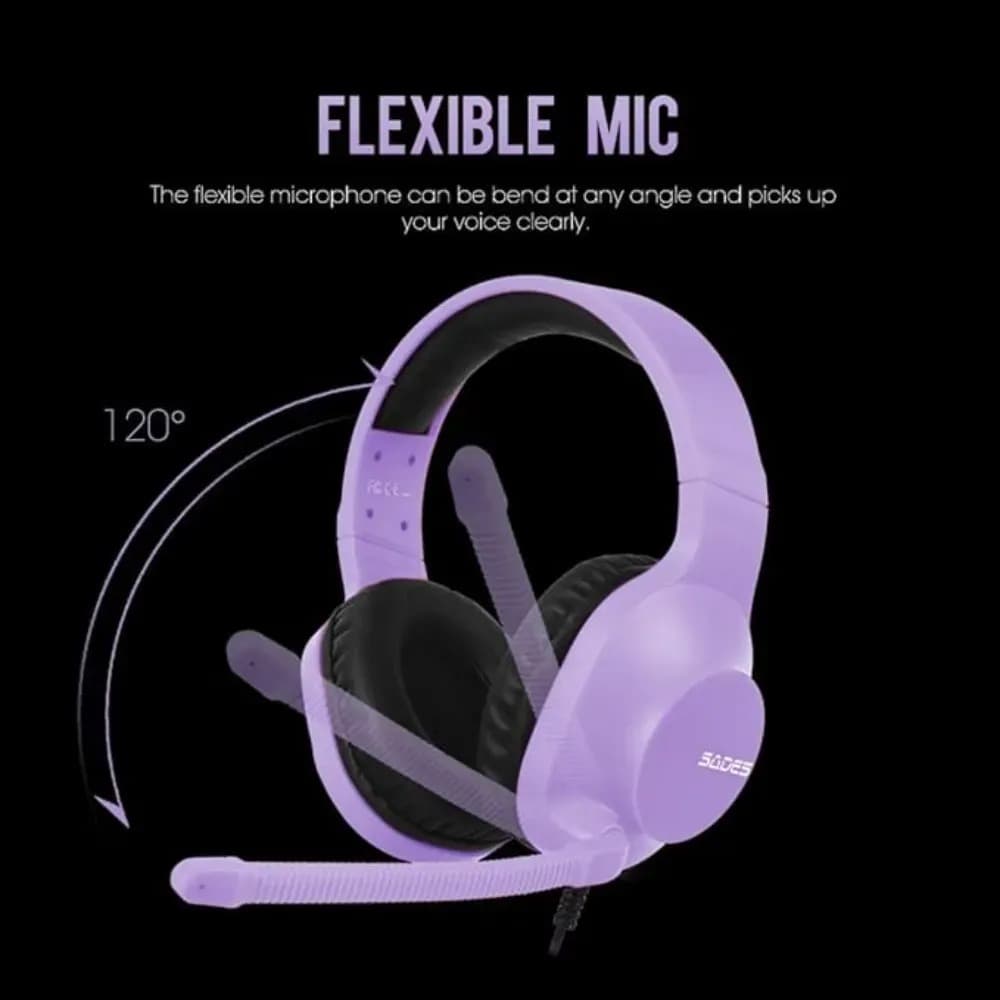 Sades SA-721 Spirits wired Gaming Headset |Compatible with all platforms |Purple - Modern Electronics