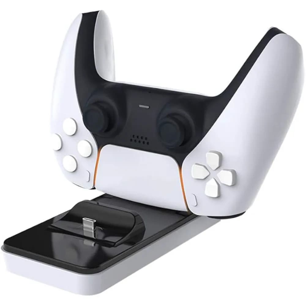 ASA Controller Charging Station for PS5 Dualsense | ASA Dual Fast Controller Charger Compatible with Playstation 5 Controller - White - Modern Electronics
