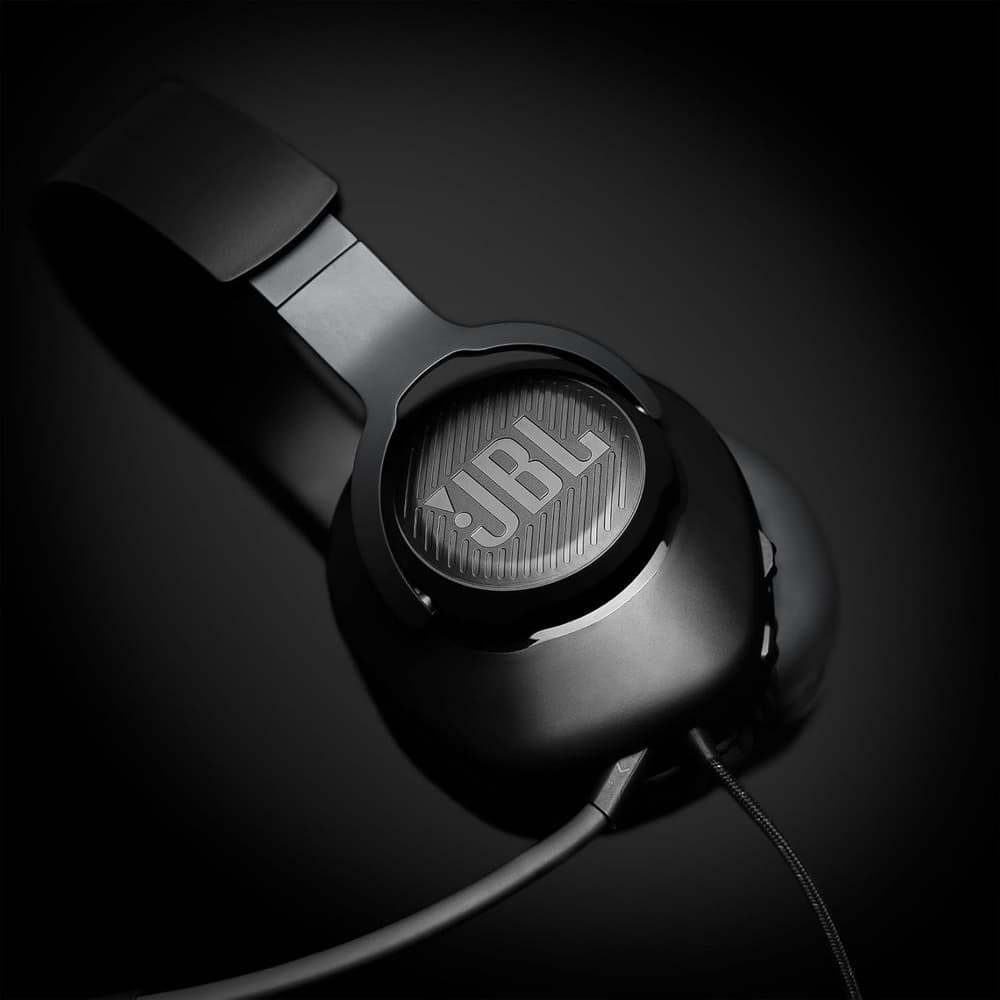JBL Quantum 100 Wired Over-Ear Gaming Headset with a Detachable Voice Focus Boom Mic |PC and Gaming Console Compatible | Black - Modern Electronics