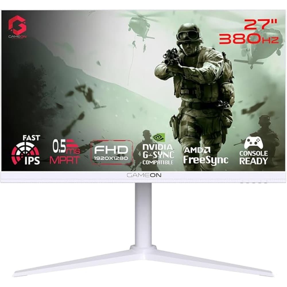 جيم اون شاشة كمبيوترارتيك برو سيريز للألعاب GOAP27FHD380IPS | 27 انش| فل أتش دي| 380 هرتز| 2.1أتش دي أم آي|فري سينك وجي تدعم بلايستيشن 5 | أبيض - Modern Electronics