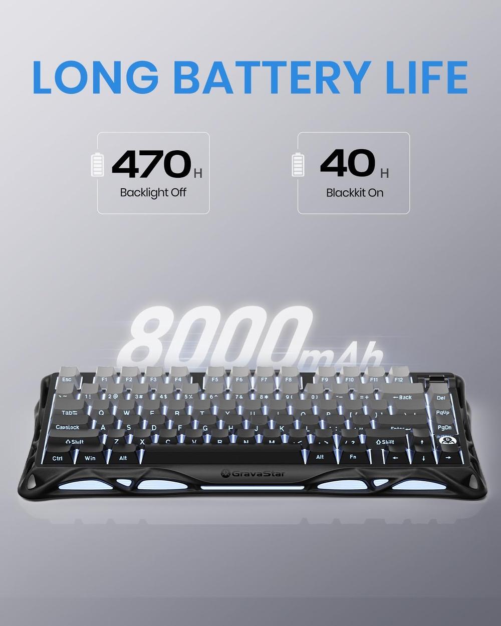 GravaStar Mercury K1 Mechanical Gaming Keyboard Gradient Black - Modern Electronics