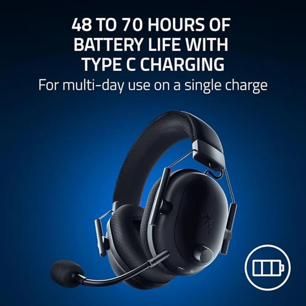 Razer BlackShark V2 Pro Wireless PlayStation Gaming Headset|Wideband Mic|Comfortable Noise Isolating Earcups|for PS5 |Console |PC |Mac |Bluetooth |70 Hr Battery | Black - Modern Electronics