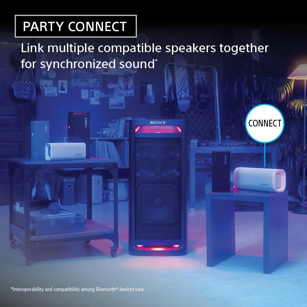 Sony ULT FIELD 5 Wireless Bluetooth Portable Speaker Massive Bass 360 Party Light 25hrs Playtime IP67 - White - Modern Electronics