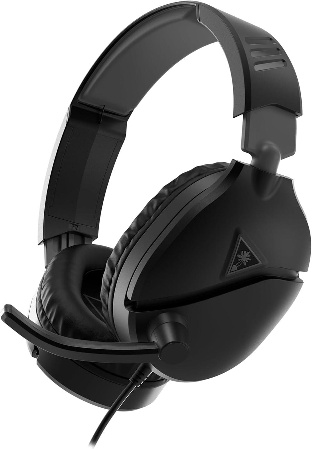 تيرتل بيتش سماعة راس للالعاب متعددة المنصات من ريكون 70 لاجهزة PS5 وPS4 وXbox Series X|S One ونينتندو سويتش والكمبيوتر والجوال مع اتصال سلكي 3.5 ملم وميكروفون قابل للطي لكتم الصوت ومكبرات صوت 40 أسود - Modern Electronics