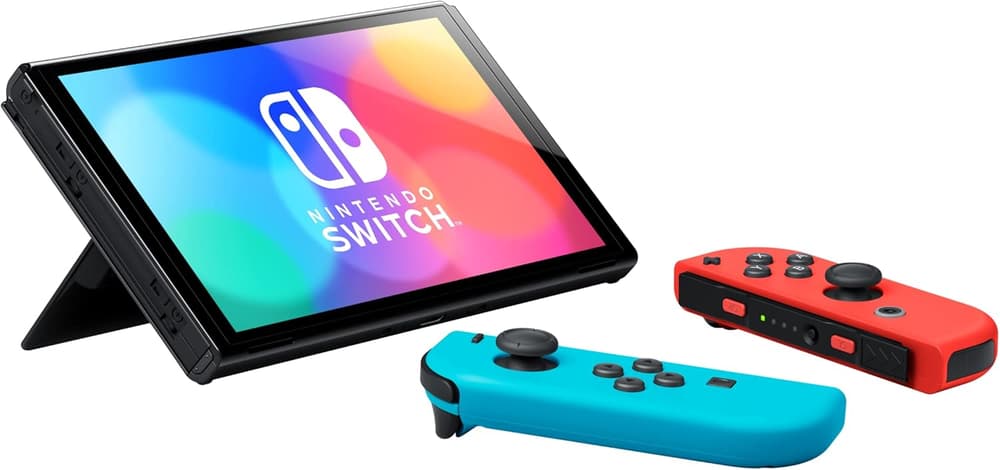 Nintendo Switch OLED Handheld Console 64GB Neon - Blue and Red - Modern Electronics