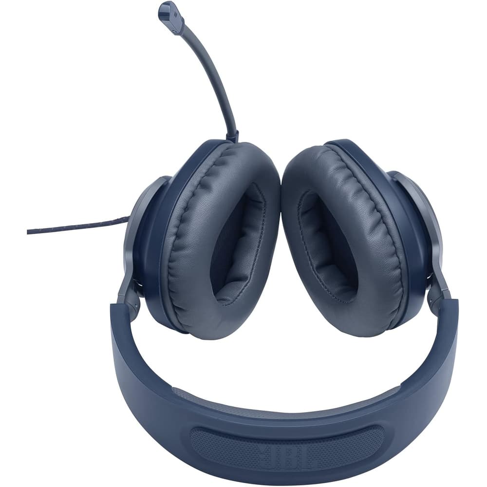 JBL Quantum 100 Wired Over-Ear Gaming Headset with a Detachable Voice Focus Boom Mic |PC and Gaming Console Compatible |Blue - Modern Electronics