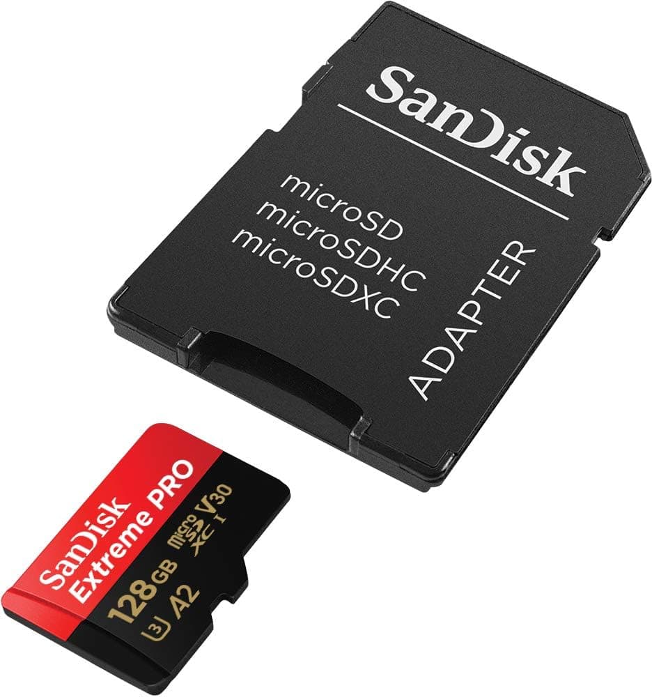 SanDisk 128GB Extreme PRO microSDXC card with SD adapter and RescuePRO Deluxe | up to 200MBps with A2 App Performance UHSI Class 10 - Modern Electronics