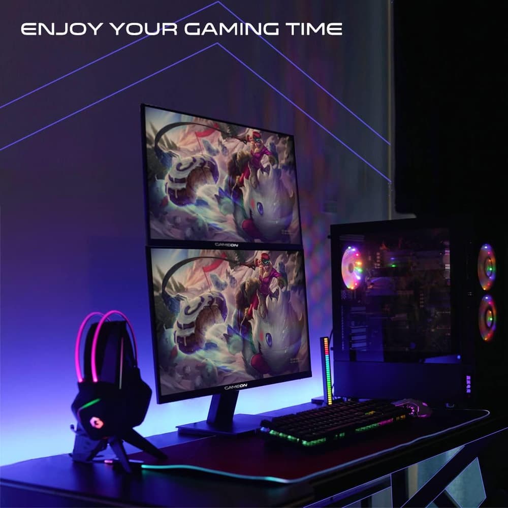 GAMEON GOB22FHD75VA | 22 Inch | Full HD | 75Hz Refresh Rate | VA Panel | Flat Gaming Monitor | Fixed Stand with G-Sync & FreeSync - Black - Modern Electronics