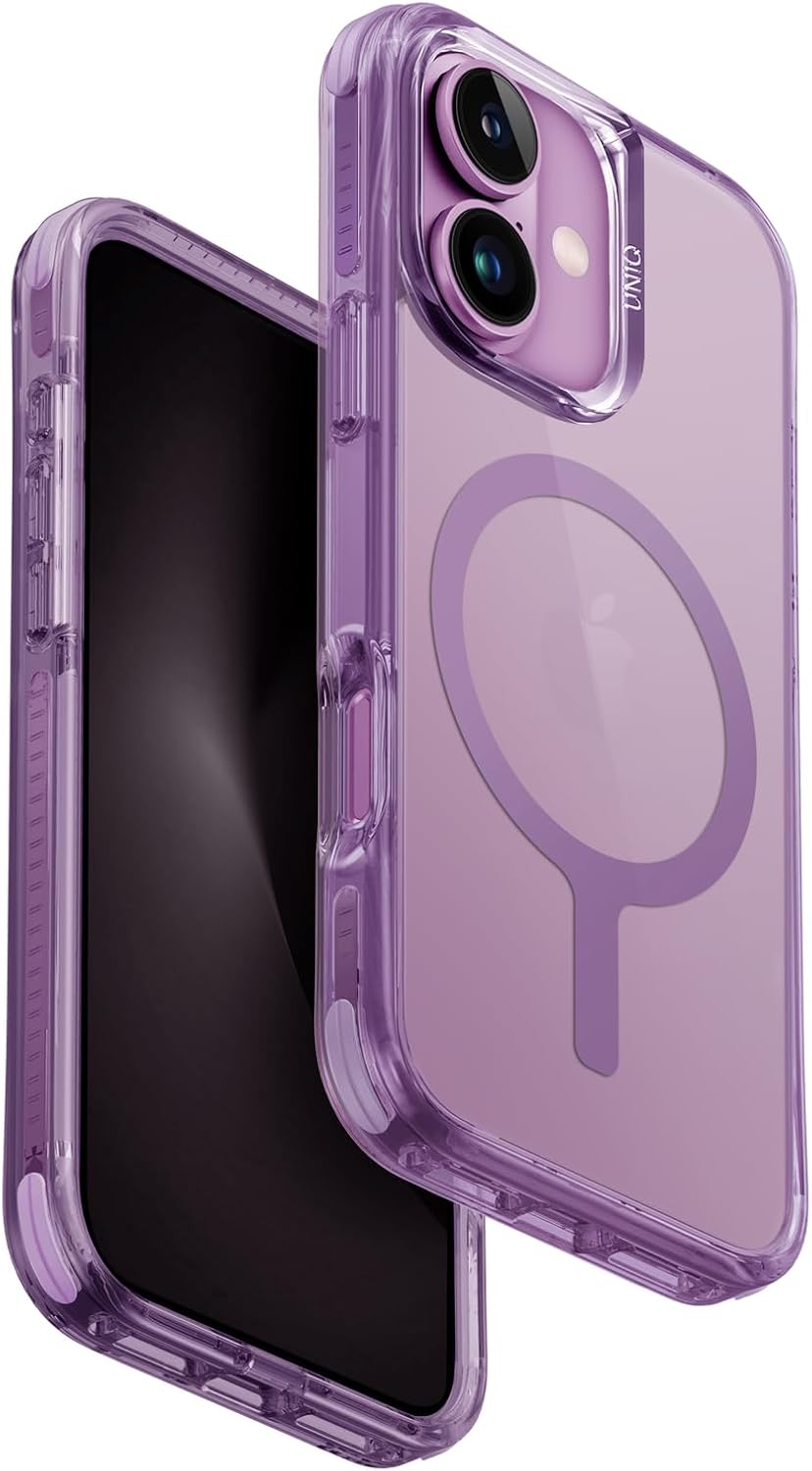 UNIQ Hybrid iPhone 16 Combat Pink Back Cover Mobile Case with MagSafe - Modern Electronics