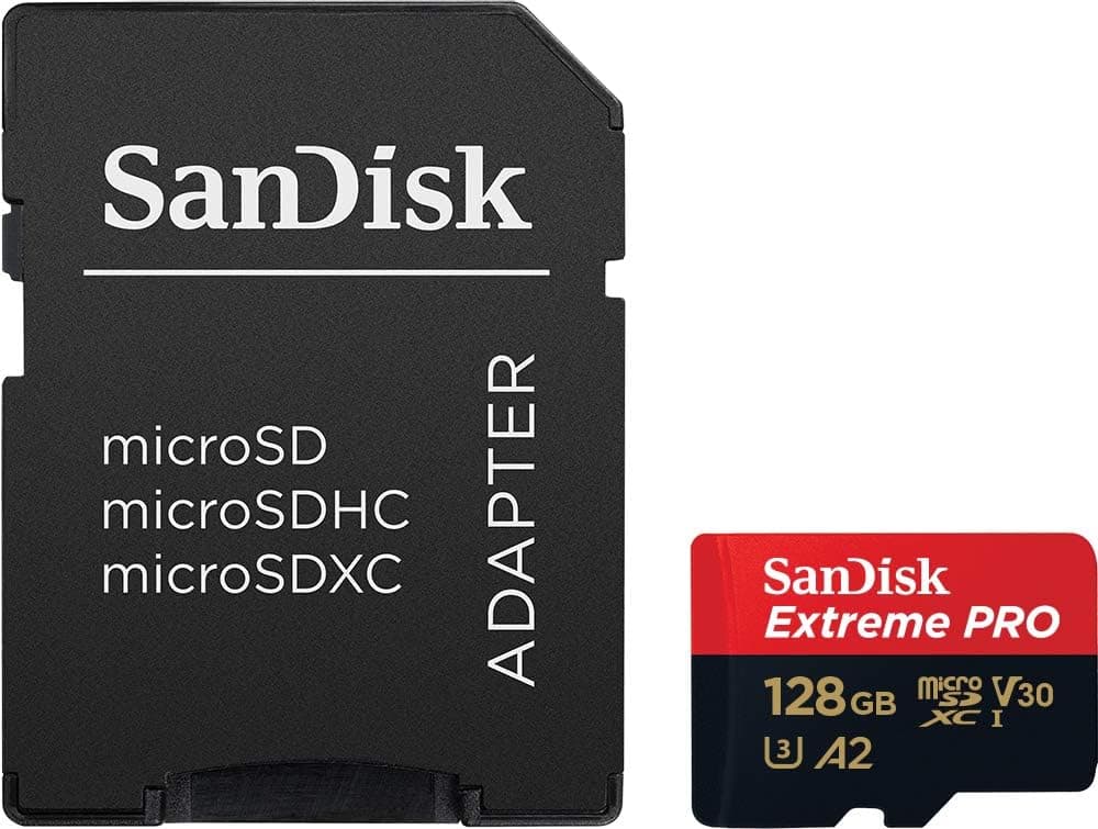 SanDisk 128GB Extreme PRO microSDXC card with SD adapter and RescuePRO Deluxe | up to 200MBps with A2 App Performance UHSI Class 10 - Modern Electronics