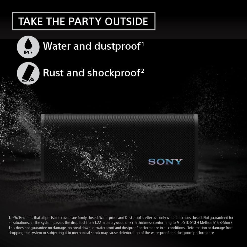 Sony ULT Field 3 Wireless Portable Bluetooth Speaker|IP67 Waterproof| Dustproof |Rustproof|and Shockproof with Enhanced Bass|24 Hour Battery and Shoulder Strap SRSULT30B |Gray - Modern Electronics