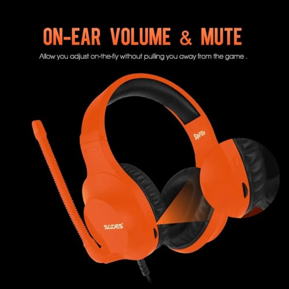 Sades SA-721 Spirits Gaming Headset |Compatible with all platforms |Orange - Modern Electronics