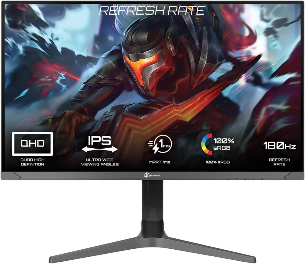 GamerTek Blaze 32 inch QHD 180Hz Gaming Monitor Black - Modern Electronics