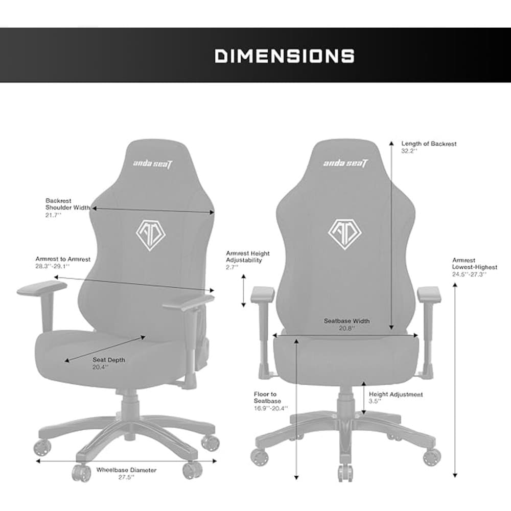 Anda Seat Phantom 3 Series Premium Gaming Chair - Black - Modern Electronics