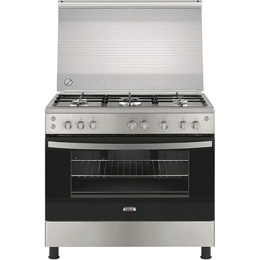 Gibson Gas Cooker with Oven|5 Burners|Full Safety|90X60 cm |Steel - Modern Electronics