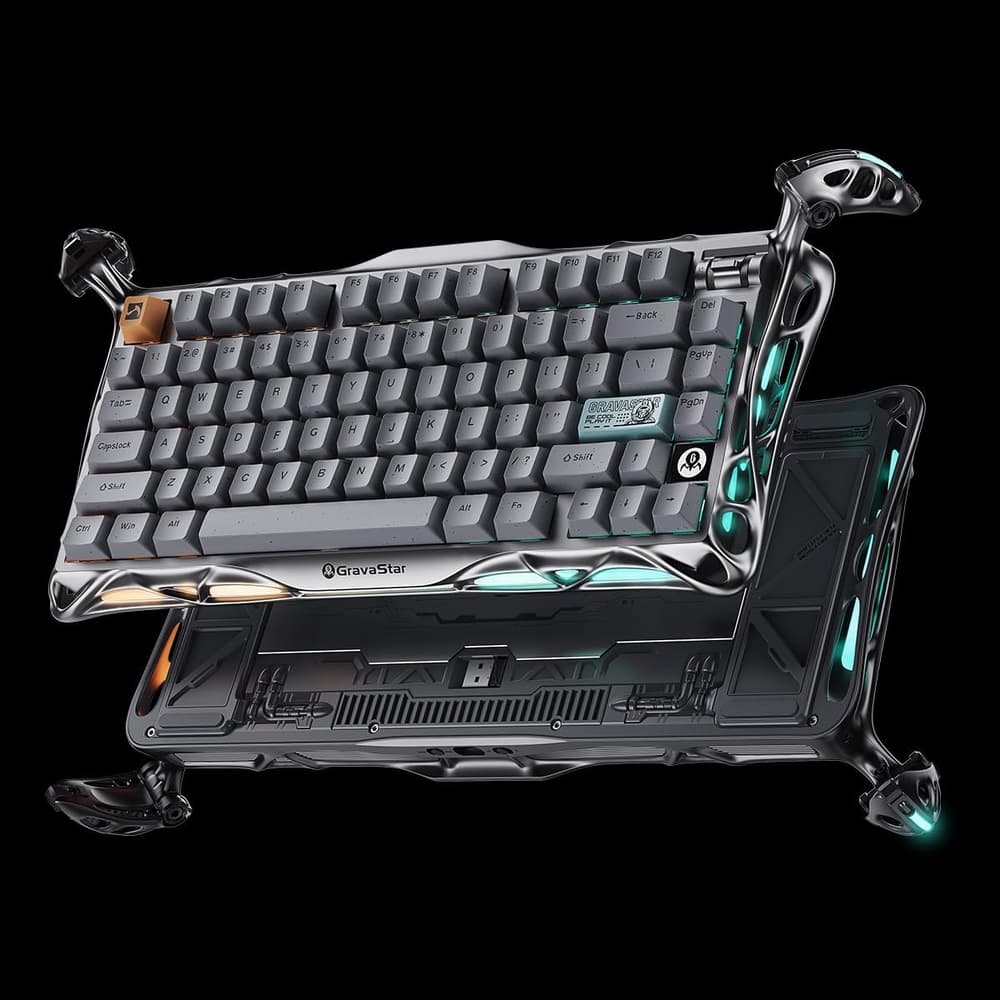 GravaStar Mercury K1 Pro Mechanical Gaming Keyboard Concrete Gray - Modern Electronics