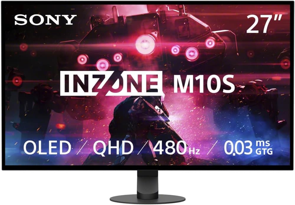 Sony INZONE M10S 27 inch OLED QHD 480Hz 0.03ms GTG NVIDIA GSYNC Compatible Gaming Monitor | Anti Glare | Display Port 2.1 | VRR HDMI 2.1 |  - Modern Electronics