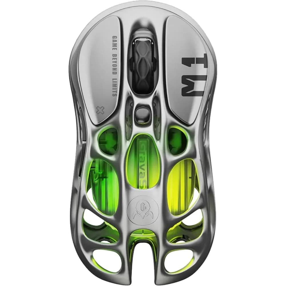 GravaStar Mercury M1 Pro Wireless Gaming Mouse | PAW3395 sensor|26000 DPI High-Resolution Sensitivity|Gunmetal Grey - Modern Electronics