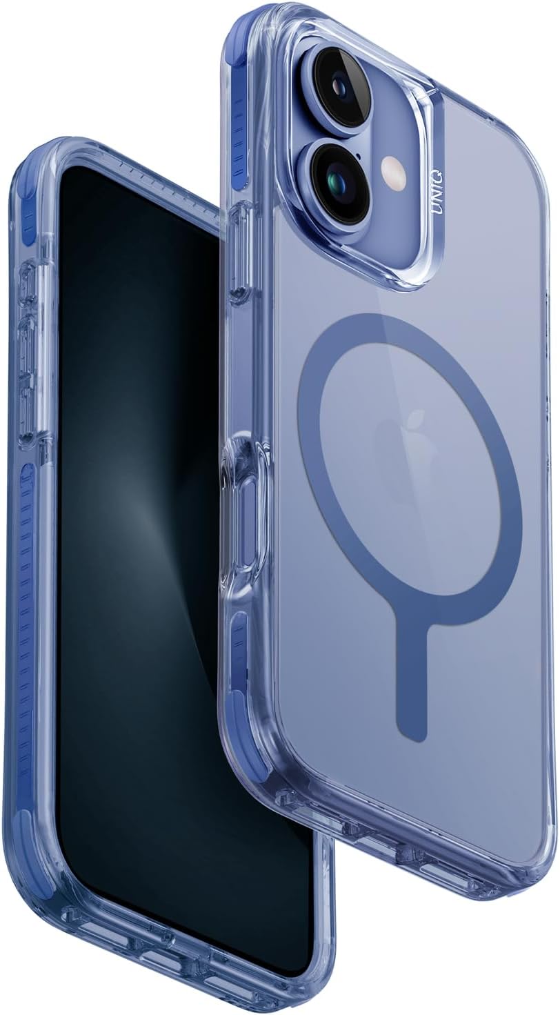 UNIQ Hybrid iPhone 16 Combat Blue Back Cover Mobile Case with MagSafe - Modern Electronics