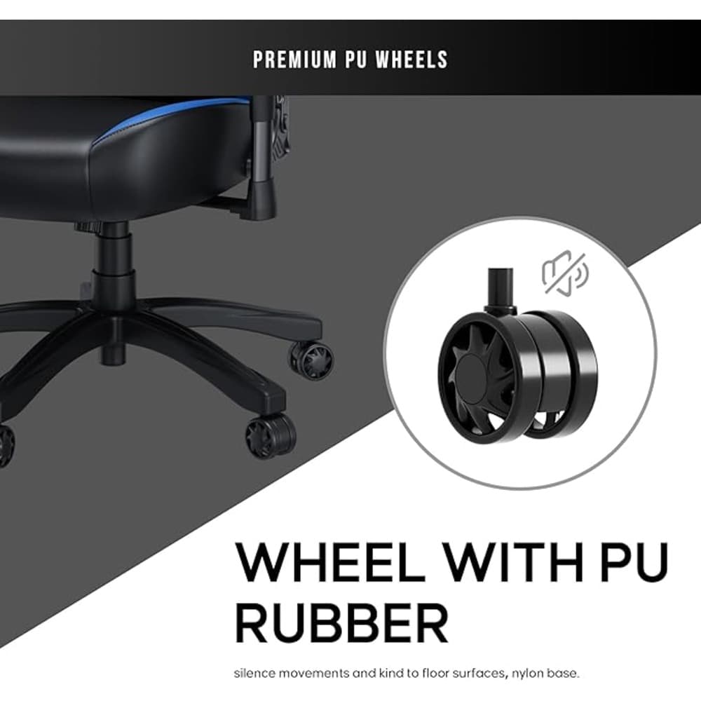 AndaSeat Luna L Gaming Chair Black and Blue - Modern Electronics
