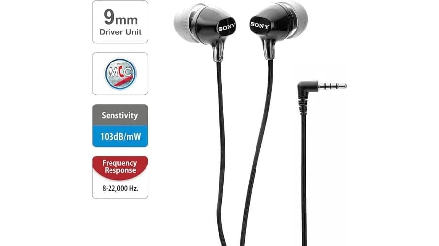 Sony MDR-EX14AP Wired in Ear Headphone with Mic |Black - Modern Electronics