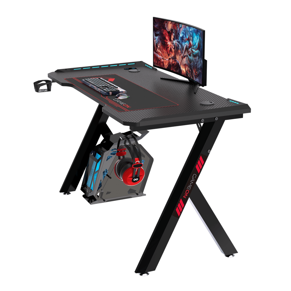 GAMEON Hawksbill Series RGB Flowing Light Gaming Desk - Modern Electronics