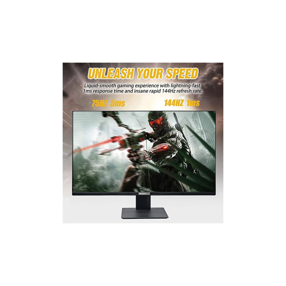 GAMEON GO 32 Inch | UHD | 144Hz | 1ms | IPS Panel | 2.1 HDMI Gaming Monitor | Black - Modern Electronics