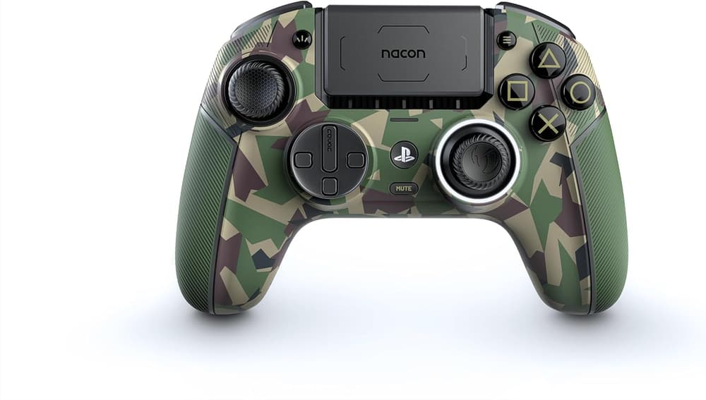 Nacon Revolution 5 Pro Officially Licensed PlayStation Wireless Gaming Controller for PS5 / PS4 / PC - Hall Effect, Trigger Stops, Mappable Buttons, Bluetooth Audio - Forest Camo - Modern Electronics
