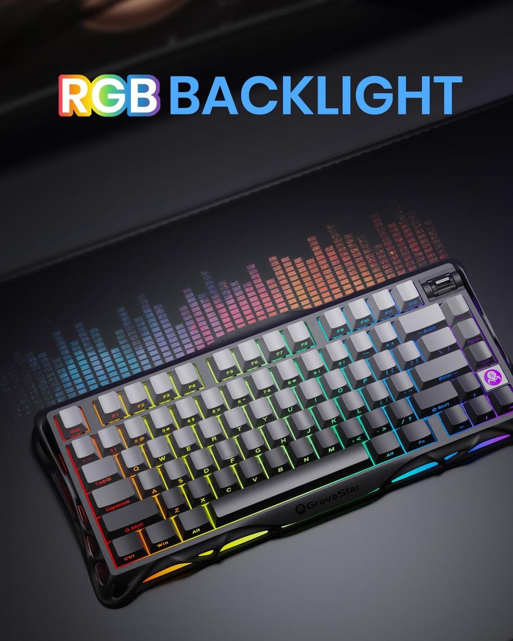 GravaStar Mercury K1 Mechanical Gaming Keyboard Gradient Black - Modern Electronics