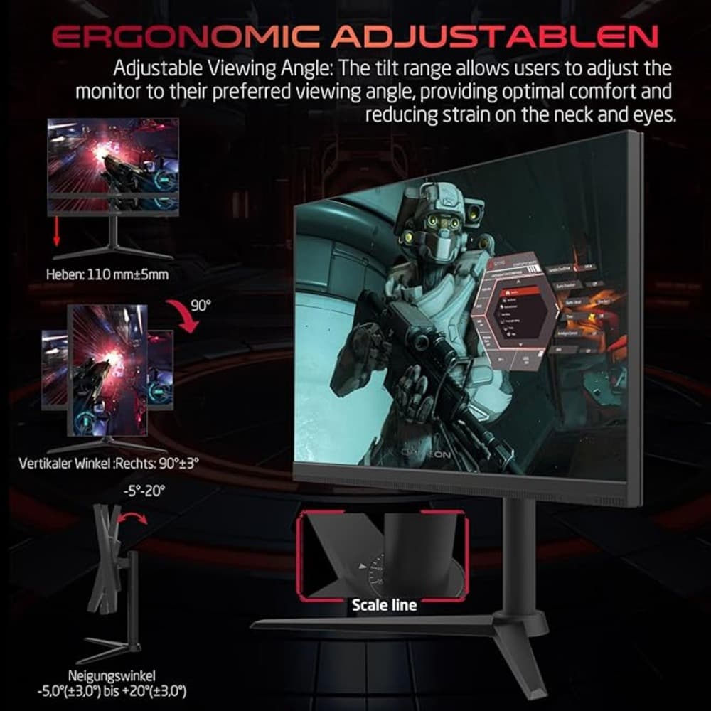 GAMEON GOPS27QHD180IPS 27 Inch QHD|180Hz|0.5ms Fast IPS Gaming Monitor Support PS5 - Modern Electronics