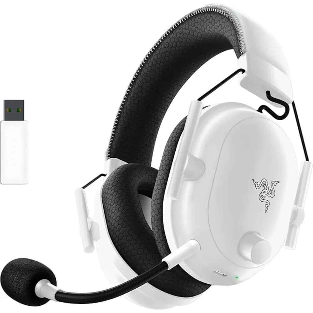 Razer BlackShark V2 Pro Wireless PlayStation Gaming Headset |HyperClear Super Wideband Mic Noise Isolating Earcups|for PS5 |Console |PC |Mac |Bluetooth |70 Hr Battery | White - Modern Electronics