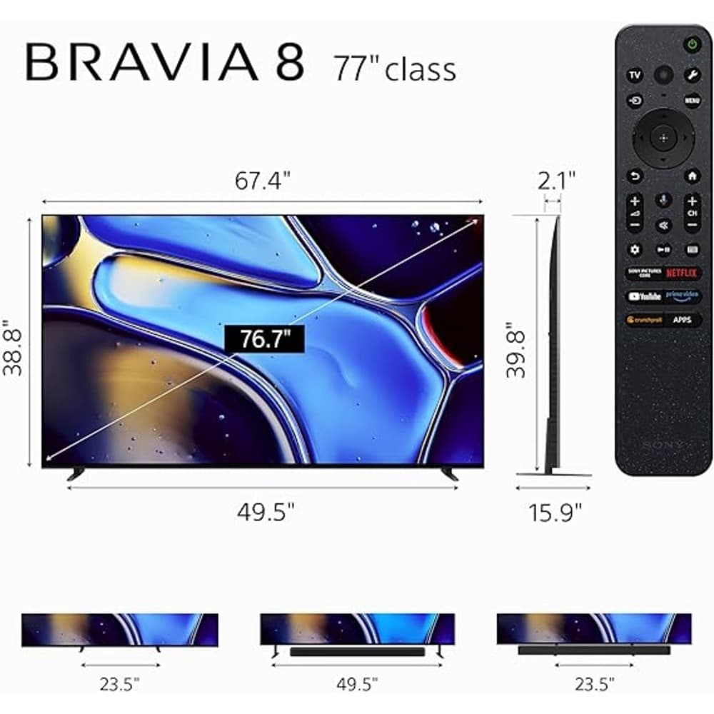 Sony BRAVIA 77 Inch OLED 4K Ultra HD TV |Smart Google TV |Dolby Vision |HDR 2024 Model - Modern Electronics
