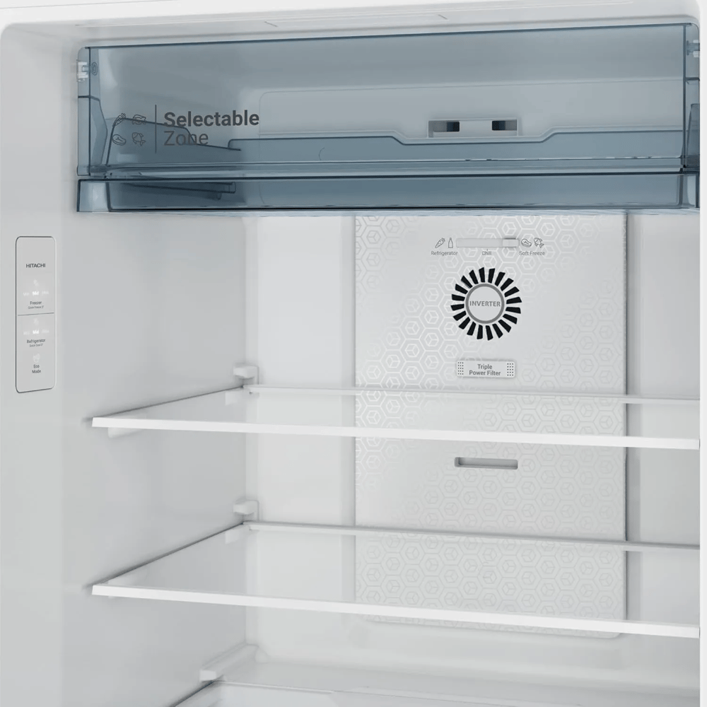 Hitachi HRTN6379SPWHSA Double door Refrigerator |12.1 CU| 344 Ltr - Modern Electronics
