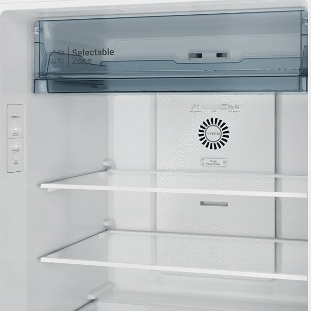 Hitachi HRTN6379SPWHSA Double door Refrigerator |12.1 CU| 344 Ltr - Modern Electronics