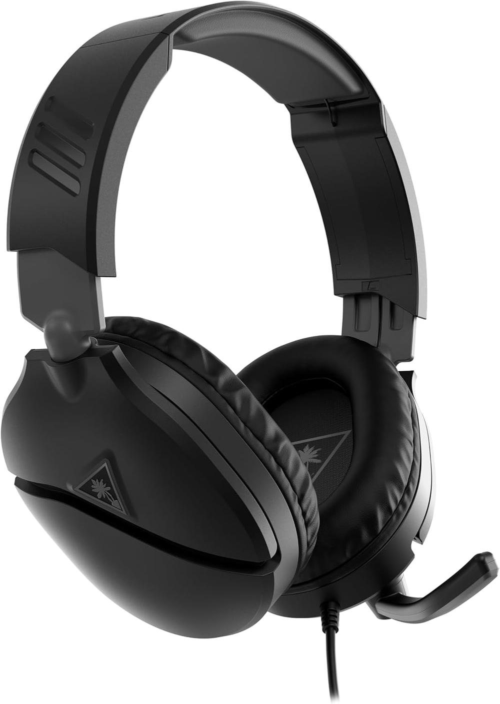 تيرتل بيتش سماعة راس للالعاب متعددة المنصات من ريكون 70 لاجهزة PS5 وPS4 وXbox Series X|S One ونينتندو سويتش والكمبيوتر والجوال مع اتصال سلكي 3.5 ملم وميكروفون قابل للطي لكتم الصوت ومكبرات صوت 40 أسود - Modern Electronics